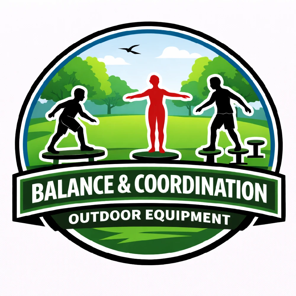 Balance and coordination outdoor fitness equipment designed to improve stability and mobility in parks